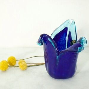 Murano Blue Tulip Vase